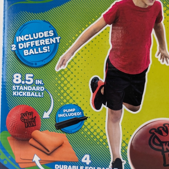 Hedstrom King of Fun Jumbo Oversized Kickball Set 7 PC Set New - Picture 4 of 4